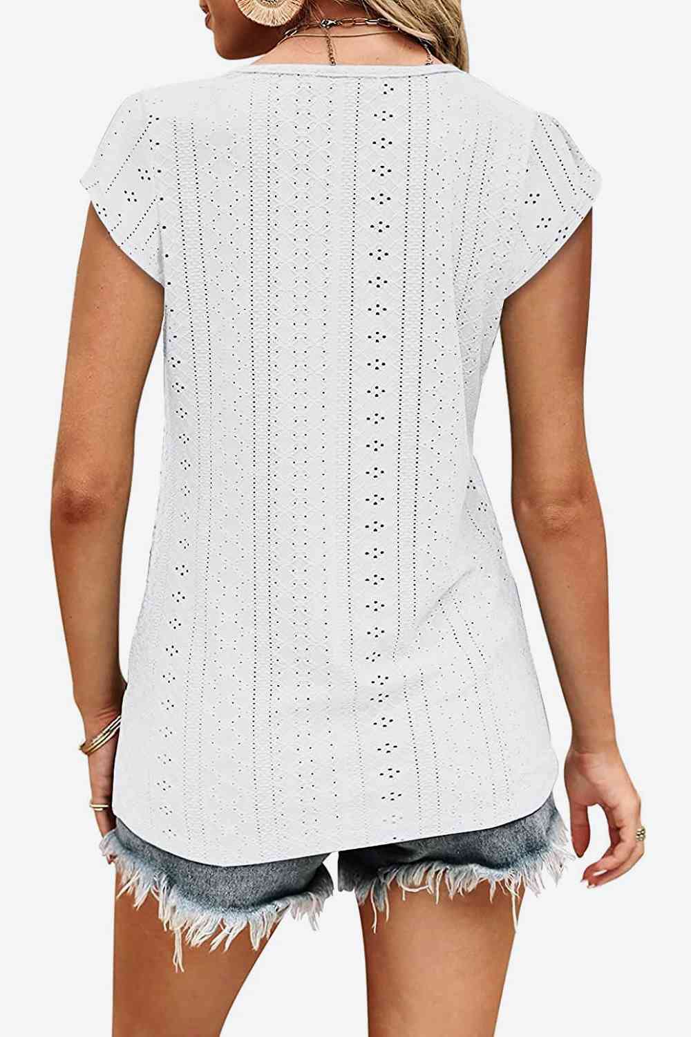 Stilla | Kontrast V-hals T-shirt