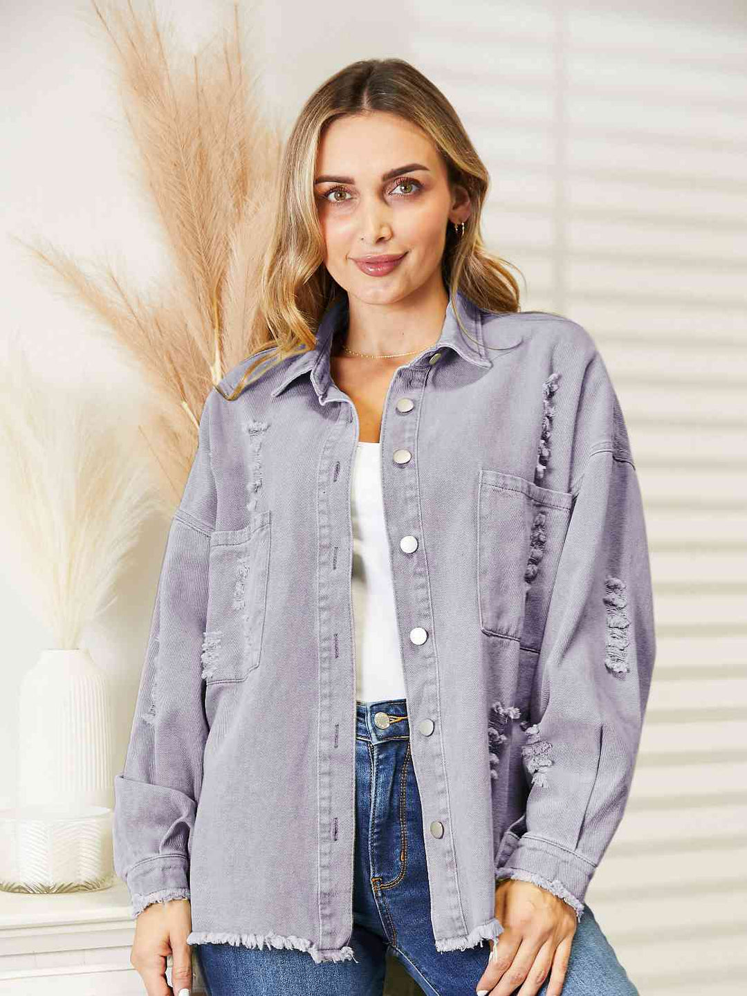 Stilla | Raw Hem Denim Jakke