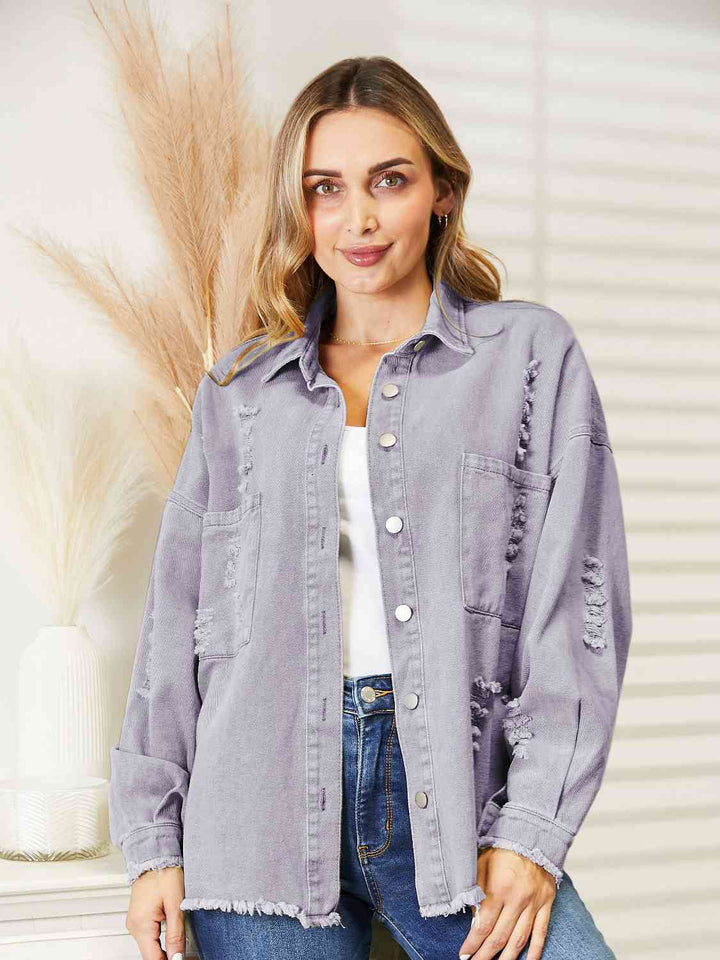 Stilla | Raw Hem Denim Jakke