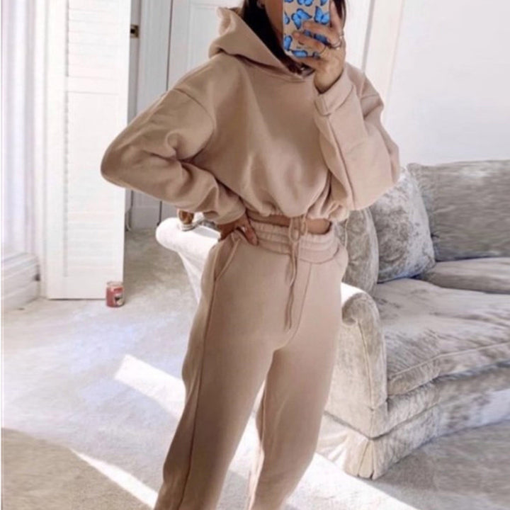 Stilla | Joggingdragt To-Delt med Crop Hoodie