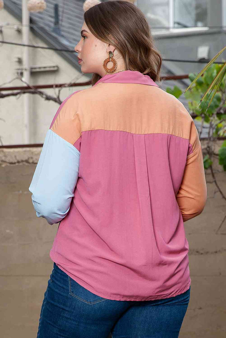 Stilla | Str. Farveblok T-shirt
