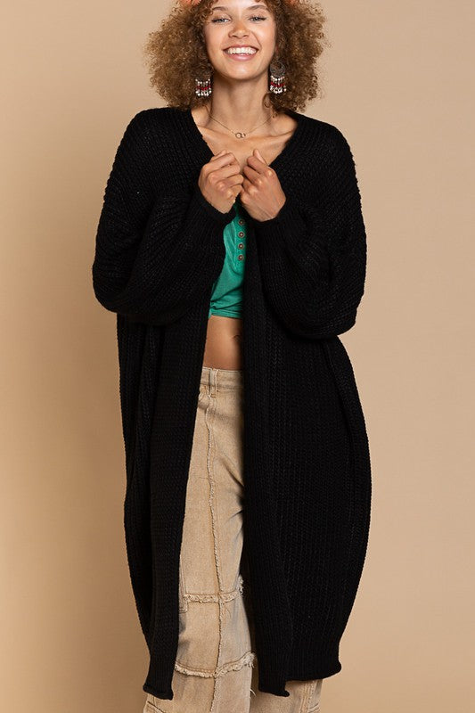 Stilla | Maxi Cardigan Med Ballonærmer