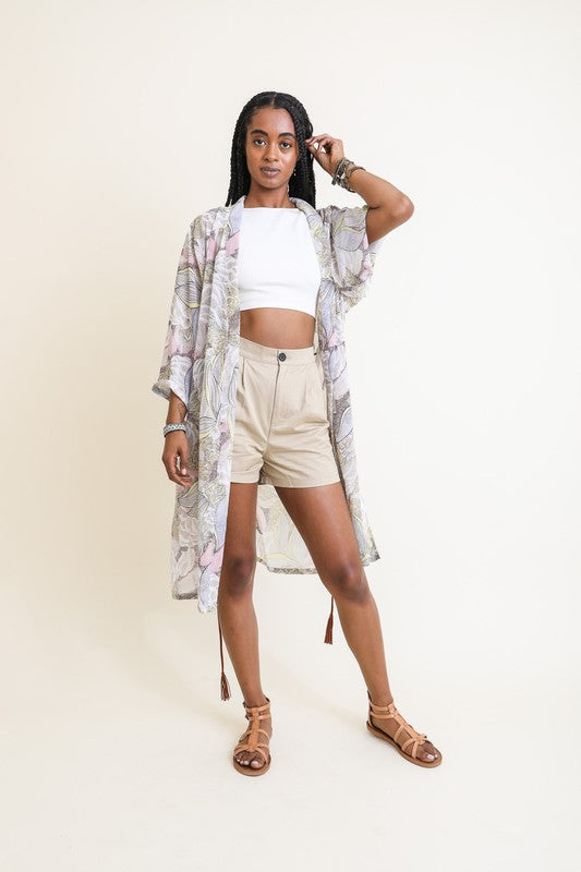 Stilla | Kimono M/ Suede Bindebælte