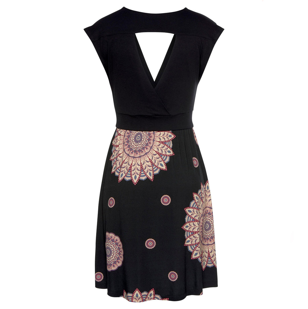 Dame Mandala-Print Wrap Kjole Stilla