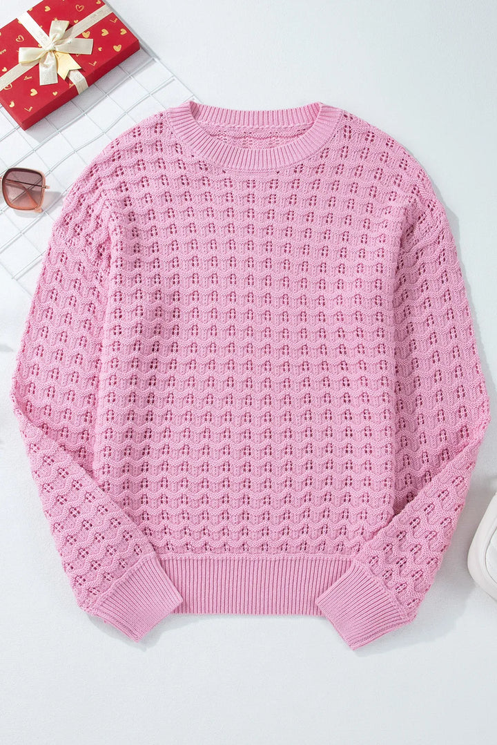 Stilla | Langærmet Sweatshirt Med Rund Halsudskæring og Skuldrene Faldende Ærm sleeves