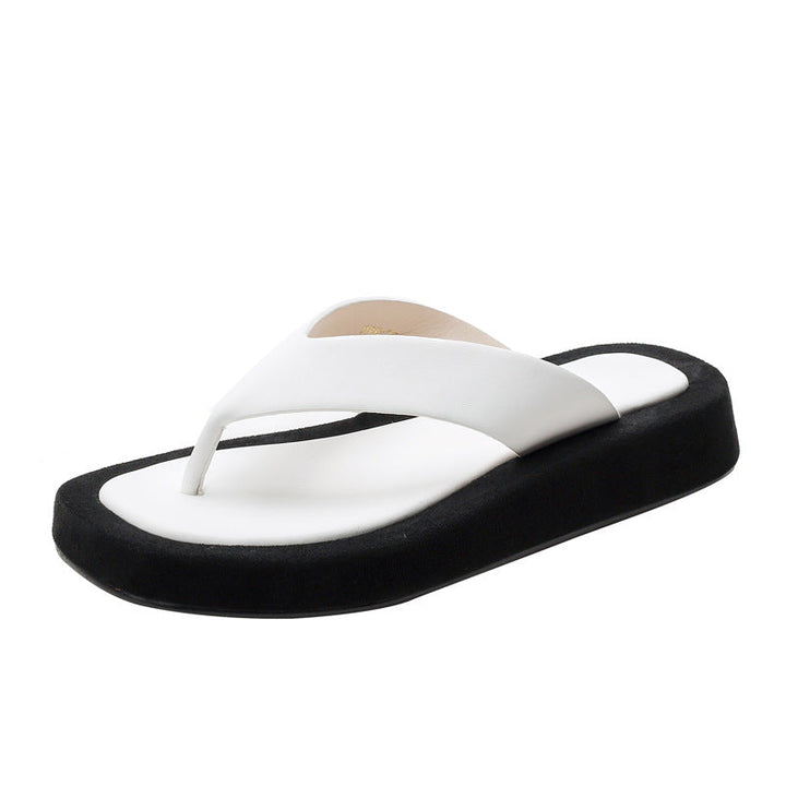 Dame Moderne Flip-Flops med Behageligt Plateau Skovae
