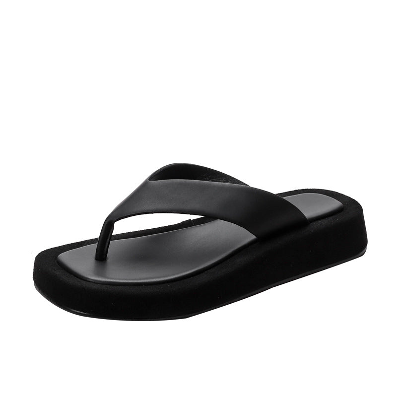 Dame Moderne Flip-Flops med Behageligt Plateau Skovae