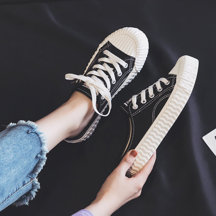 Dame fritid sneakers med åndbar bomuld og skridsikker sål Stilla
