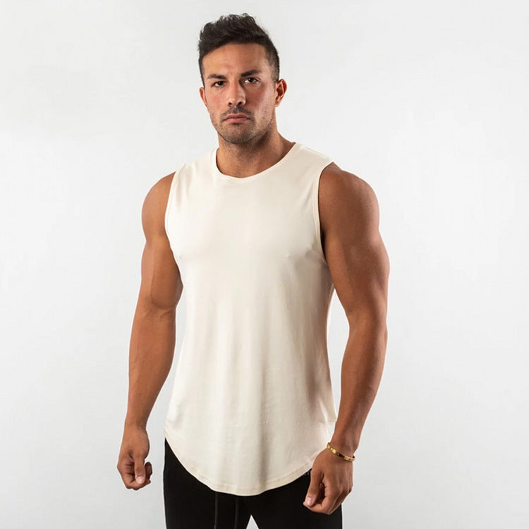 Herrer Åndbart Muscleshirt med Rundhalset Snit og Ergonomisk Snit Stilla