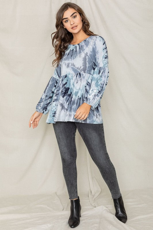 Stilla | Tie Dye Biskop Ærme Tunika