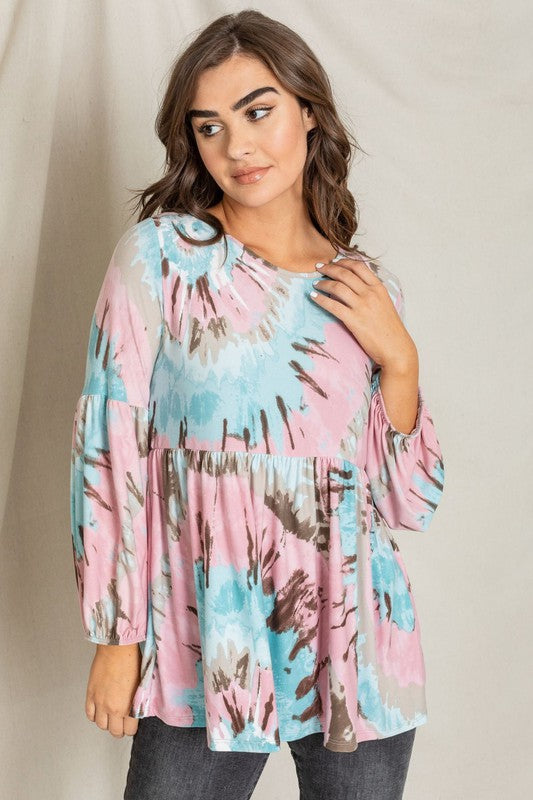 Stilla | Tie Dye Biskop Ærme Tunika