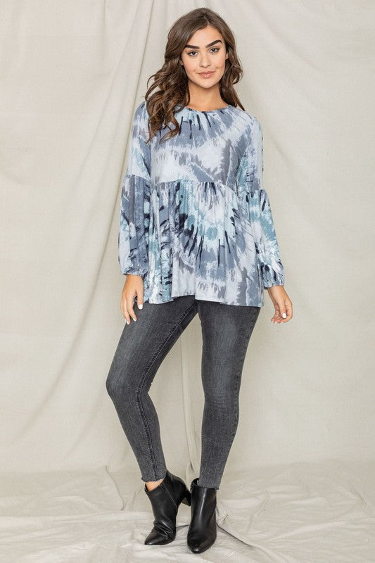 Stilla | Tie Dye Biskop Ærme Tunika