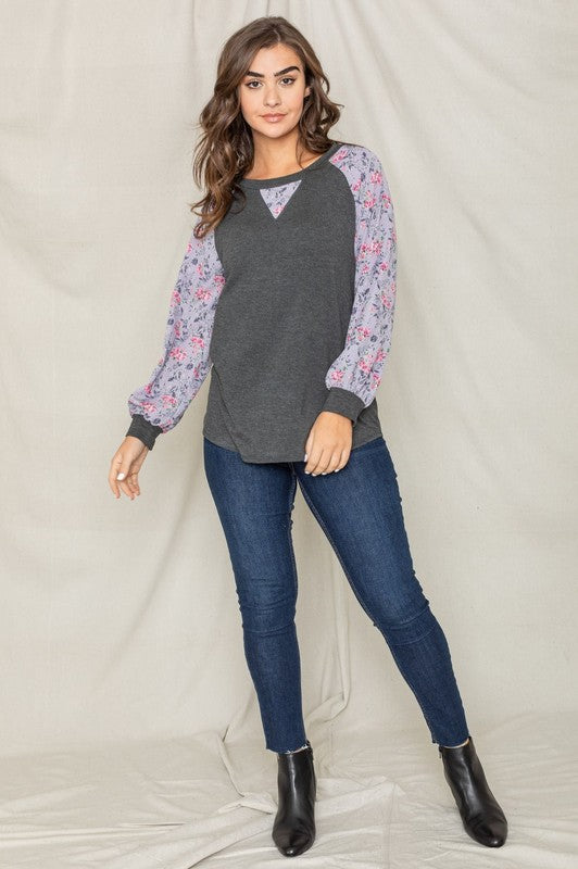 Stilla | Stich Floral Raglan Ærme