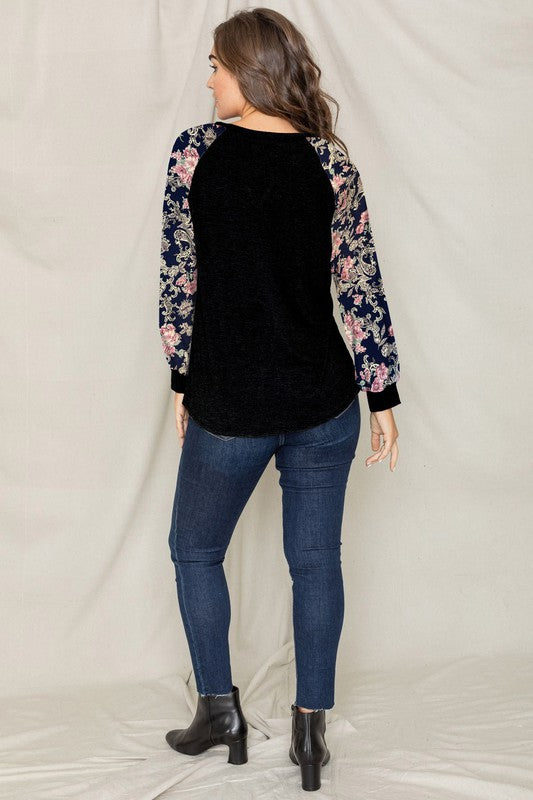 Stilla | Stich Floral Raglan Ærme