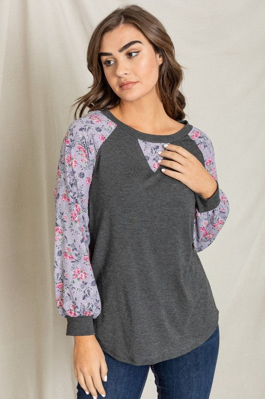 Stilla | Stich Floral Raglan Ærme