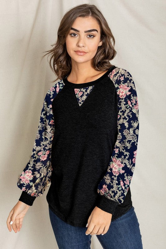 Stilla | Stich Floral Raglan Ærme