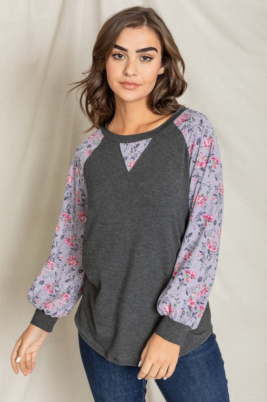 Stilla | Stich Floral Raglan Ærme