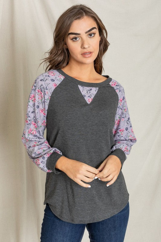Stilla | Stich Floral Raglan Ærme