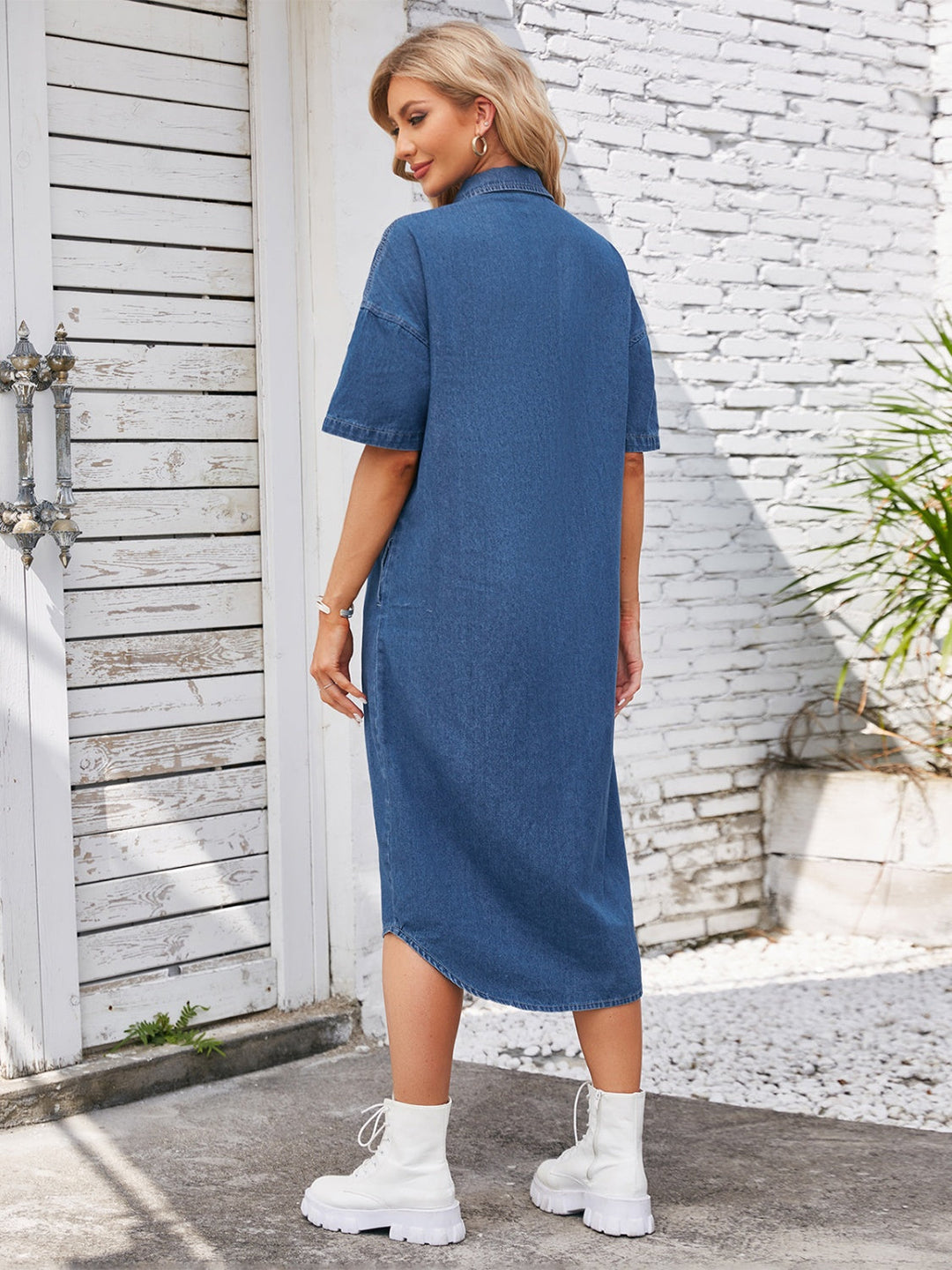 Stilla | Up Dropped Shoulder Denim Kjole