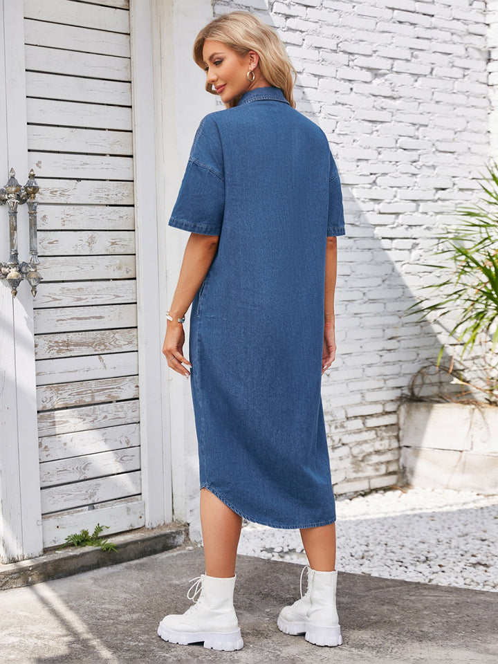 Stilla | Up Dropped Shoulder Denim Kjole
