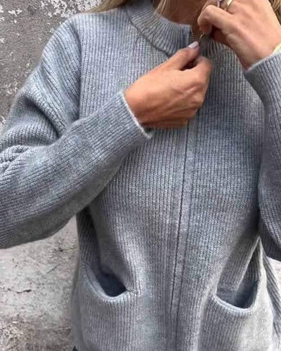 Stilla | Cardigan med lynlås og lommer
