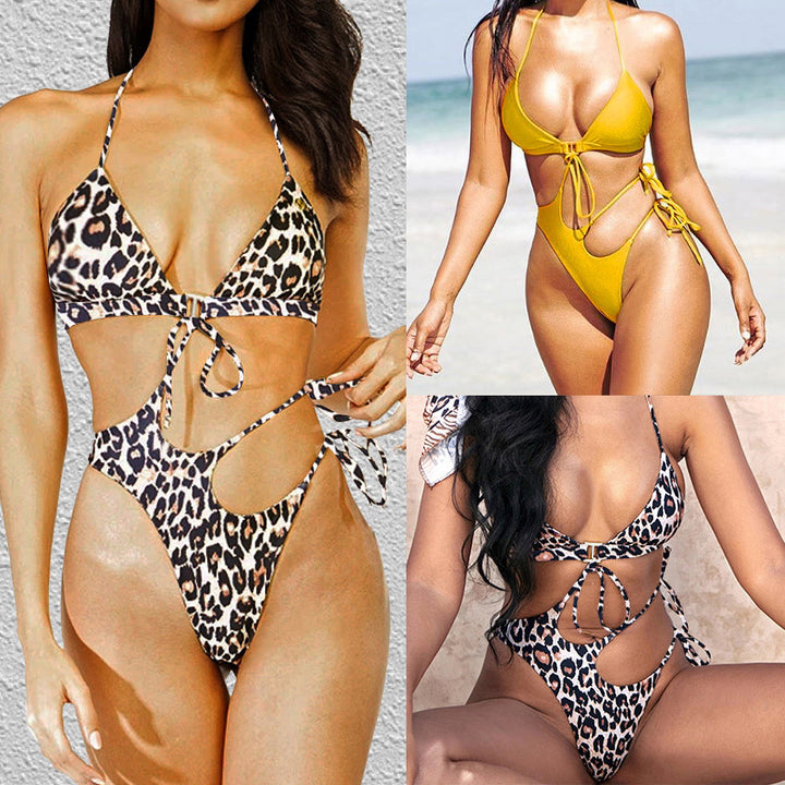 Dame triangulær bikini med moderne cut-out og raffineret binding system Skovae
