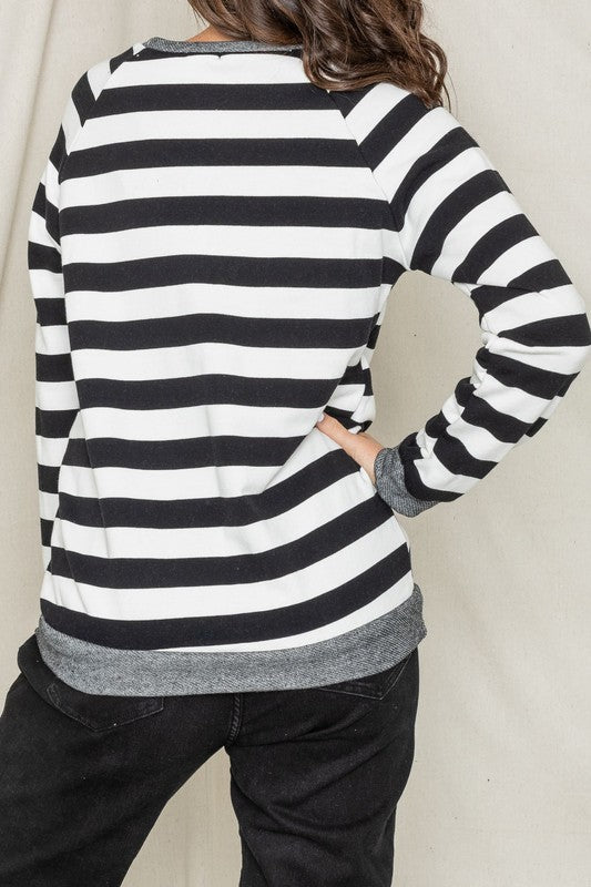 Stilla | Stripe V- Stik Tunika