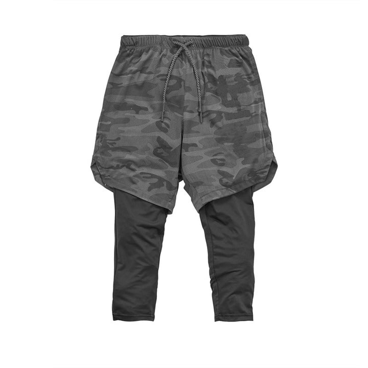 Herre træningsshorts med integrerede leggings og elastisk talje Stilla