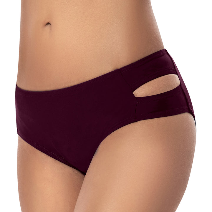 Dame bikiniunderdel med moderigtige cut-outs og høj talje Stilla