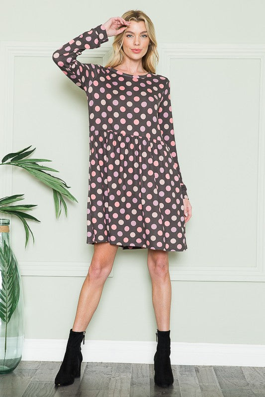 Stilla | Bag Polka Dot Kjole Med Lommer