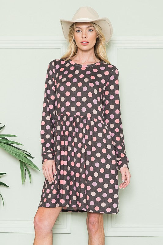 Stilla | Bag Polka Dot Kjole Med Lommer