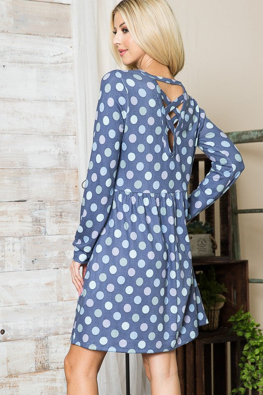 Stilla | Bag Polka Dot Kjole Med Lommer