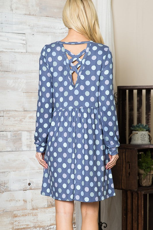 Stilla | Bag Polka Dot Kjole Med Lommer