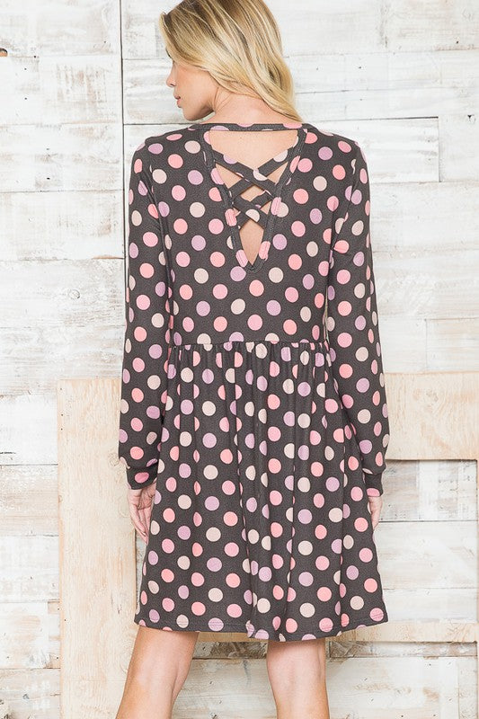 Stilla | Bag Polka Dot Kjole Med Lommer