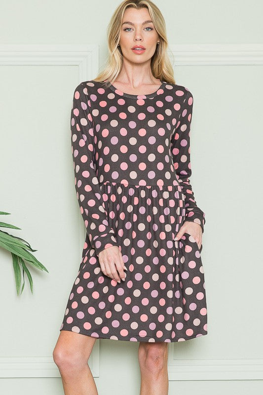 Stilla | Bag Polka Dot Kjole Med Lommer