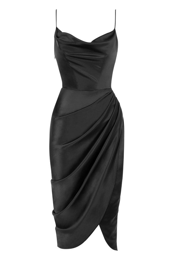 Stilla | Satin Balconette Korset Maxi Kjole
