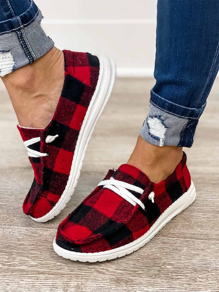 Stilla | Buffalo Plaid Slip on Sko