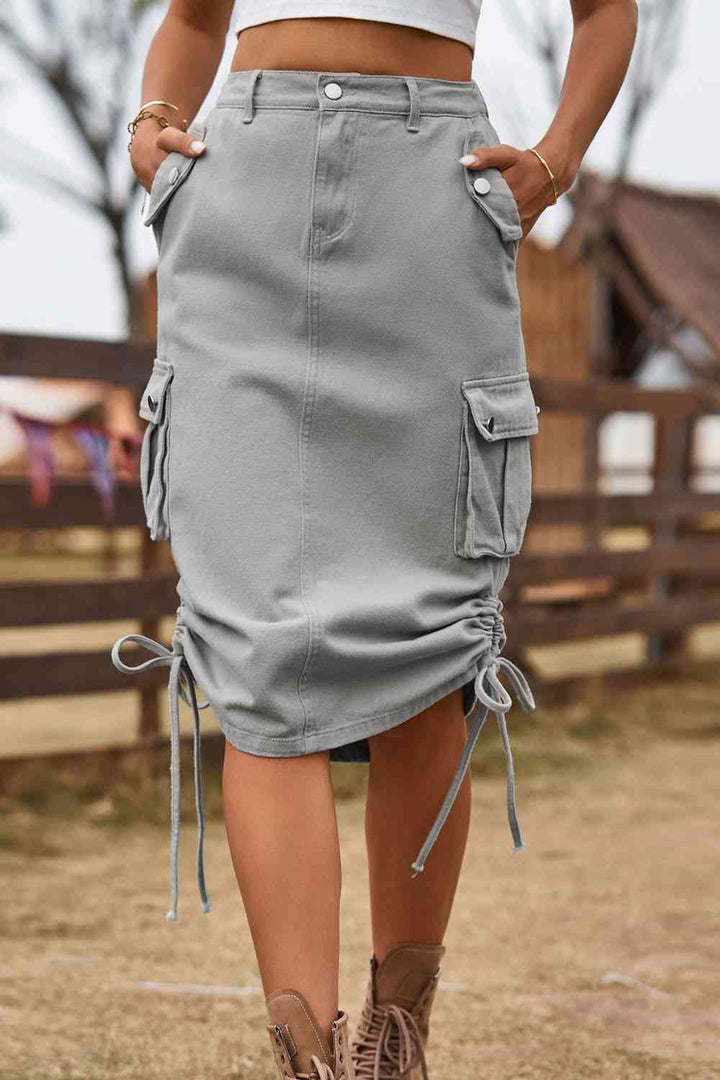 Stilla | Denim Cargo Skirt