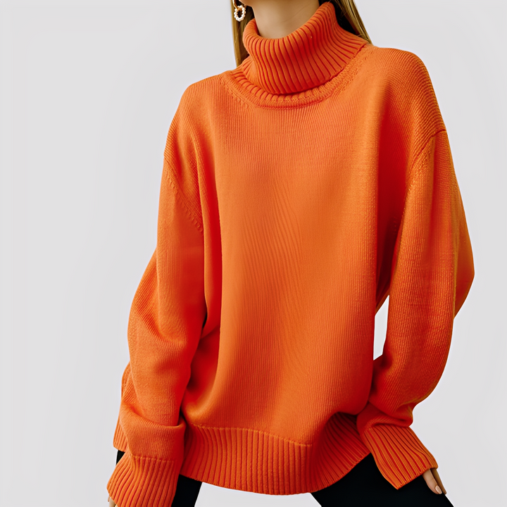 Stilla | Enkel, Oversized Rullekravesweater til Damer
