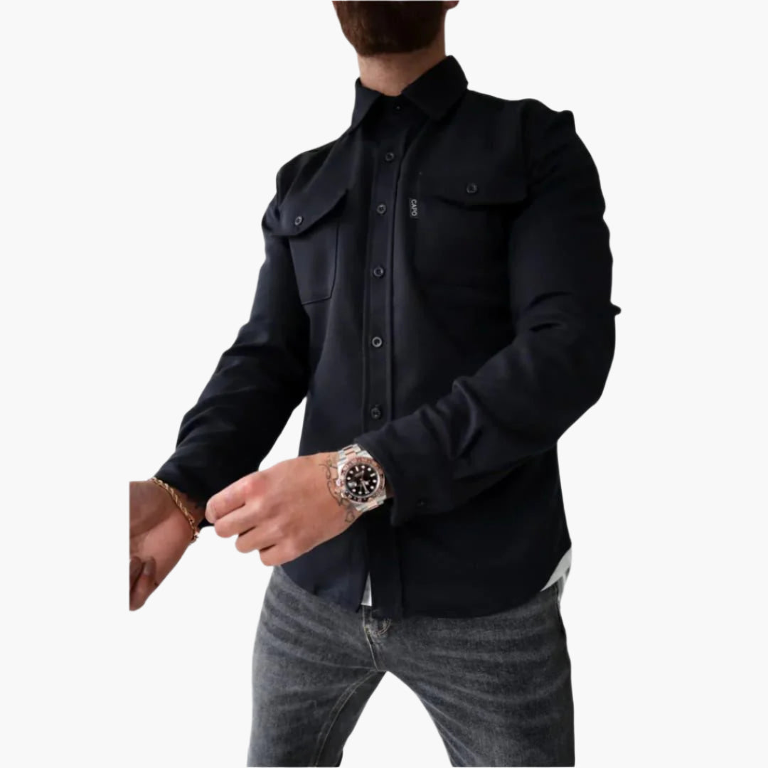 Stilla | Overshirt Jakke - Moderne Button-Through Skjortejakke til Fritid og Erhverv