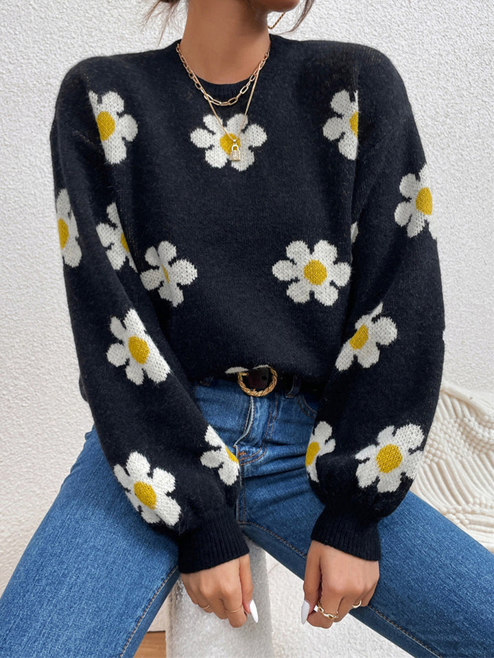 Stilla | Rund Hals Lantern Ærme Sweater