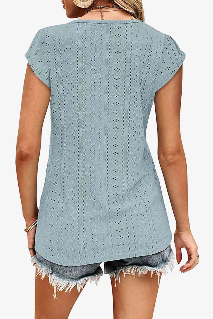 Stilla | Kontrast V-hals T-shirt
