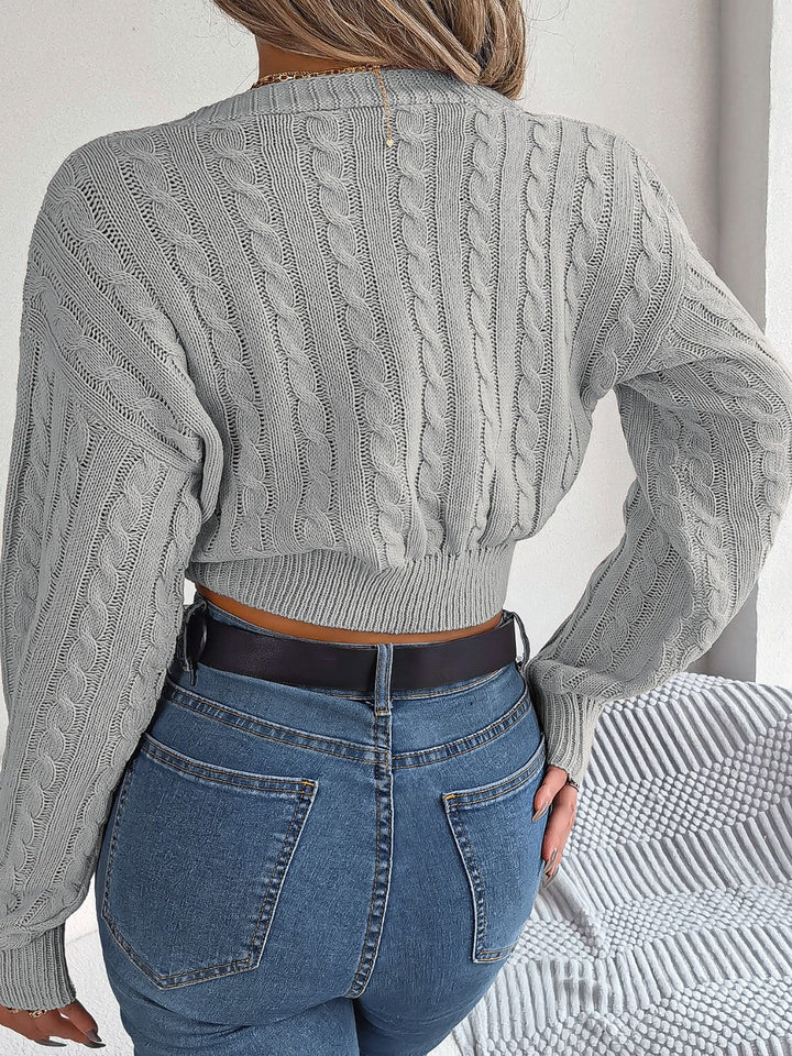 Stilla | Kabelstrik V-hals Sweater