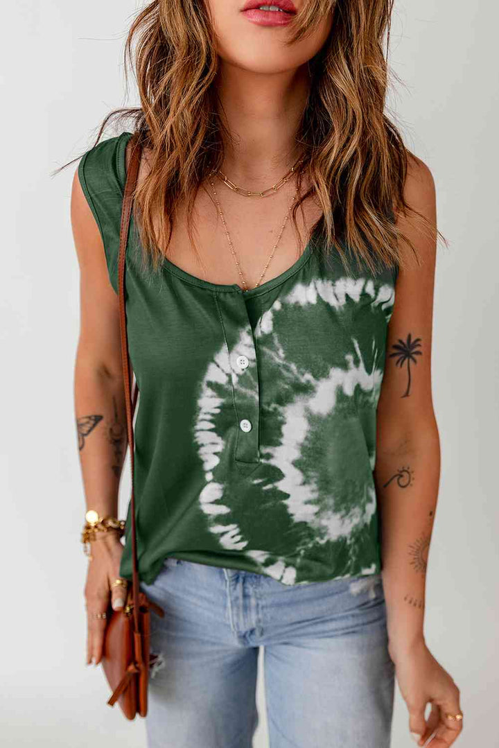 Stilla | Farv Scoop Neck Henley Tank