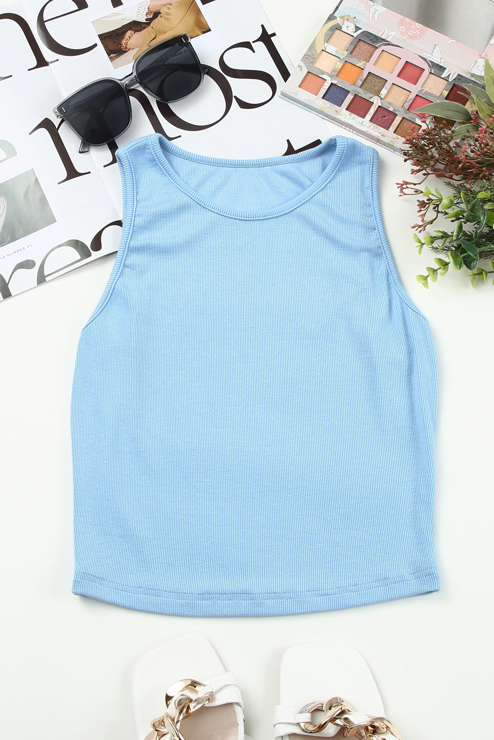 Stilla | Rund Hals Cropped Tank