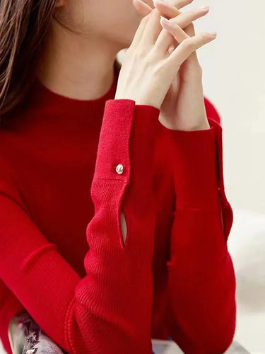 Stilla | Klassisk Rød Rullekravepullover