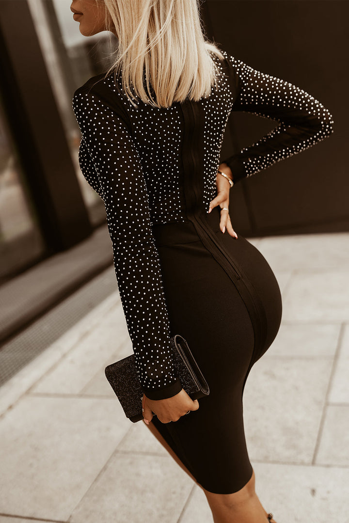 Stilla | Mock Neck Langærmet Kjole