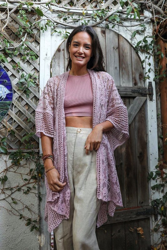 Stilla | Spidstextureret Kimono
