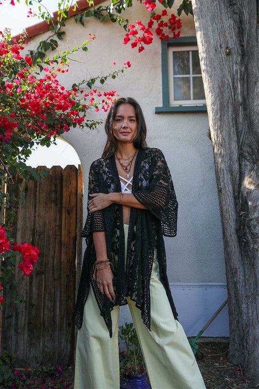 Stilla | Spidstextureret Kimono