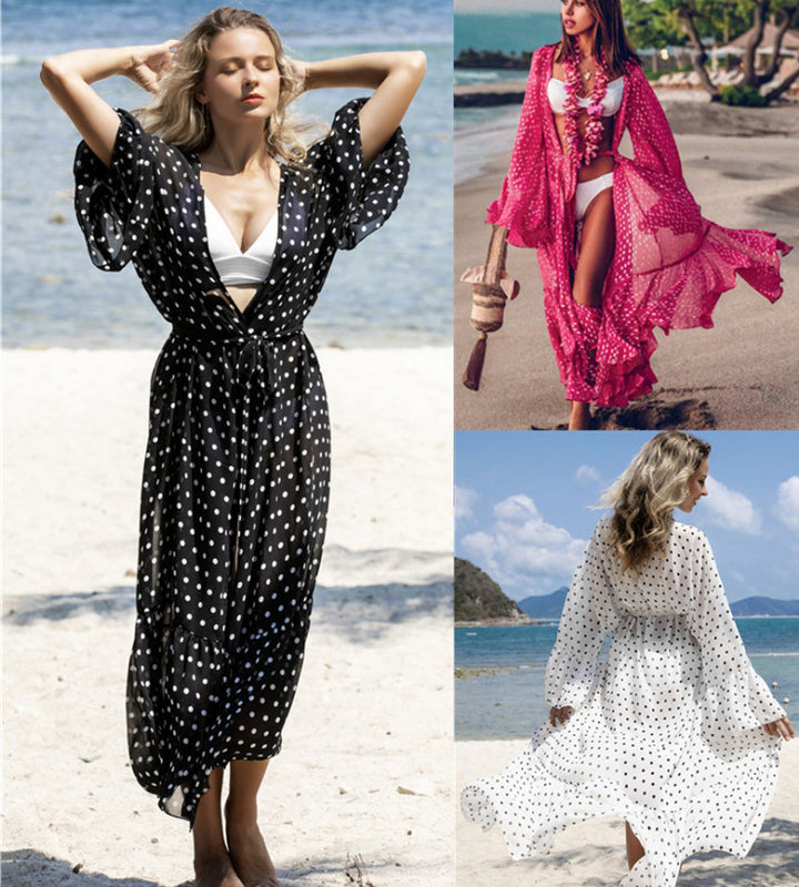 Dame strandkappe med let chiffon og raffinerede frynser Stilla